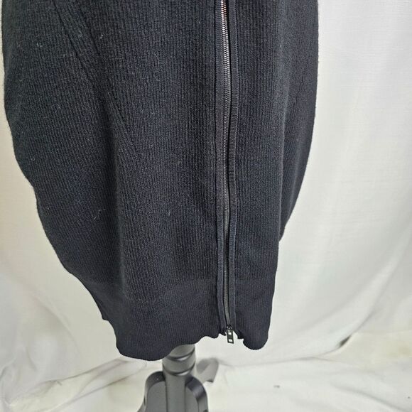 rag & bone Black Vivienne Zippered Bodycon Sweater Dress Size Medium - Picture 8 of 16